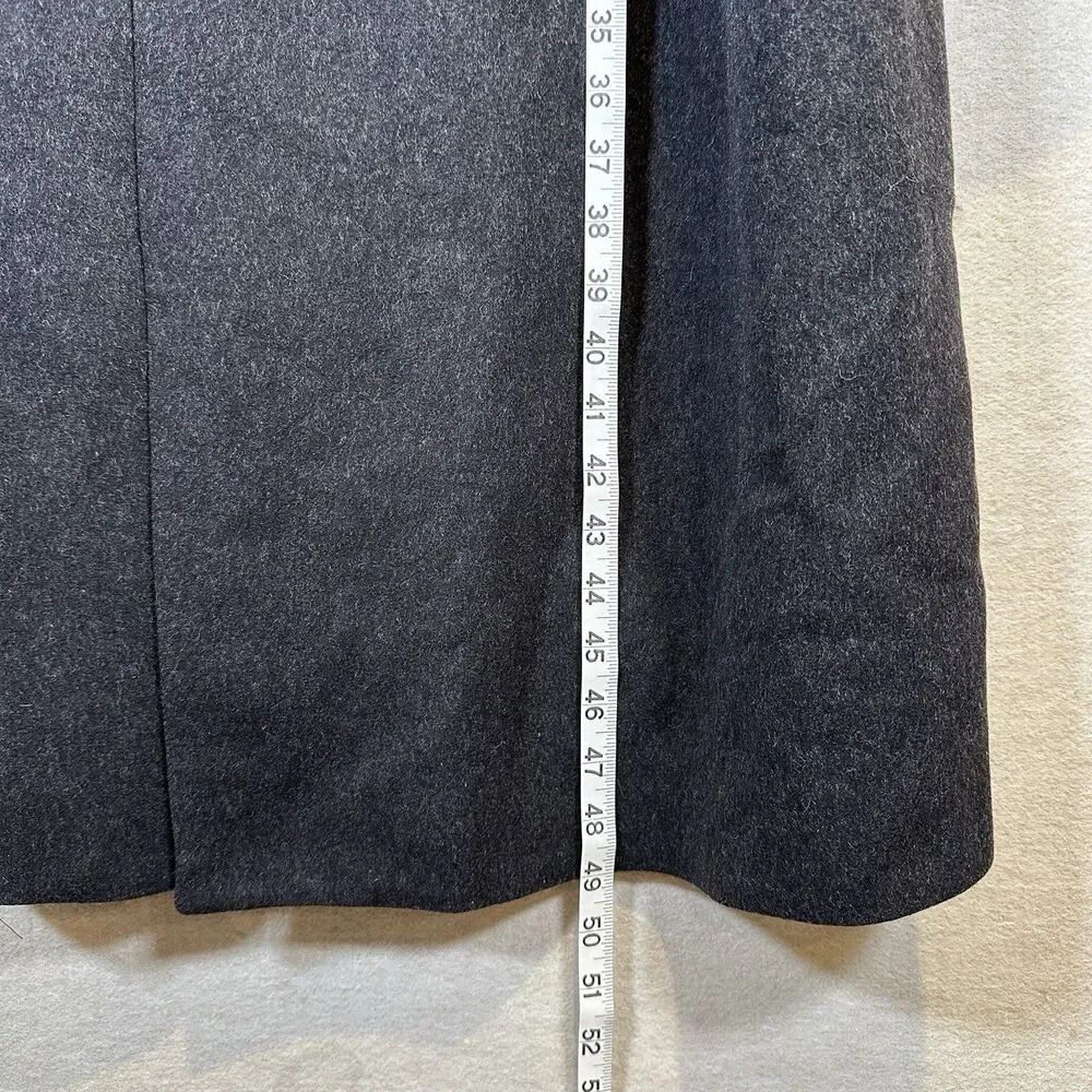 Nordstrom Jacob Siegel Company 100% Lambswool Coat Peacoat Charcoal Gray Mens 44